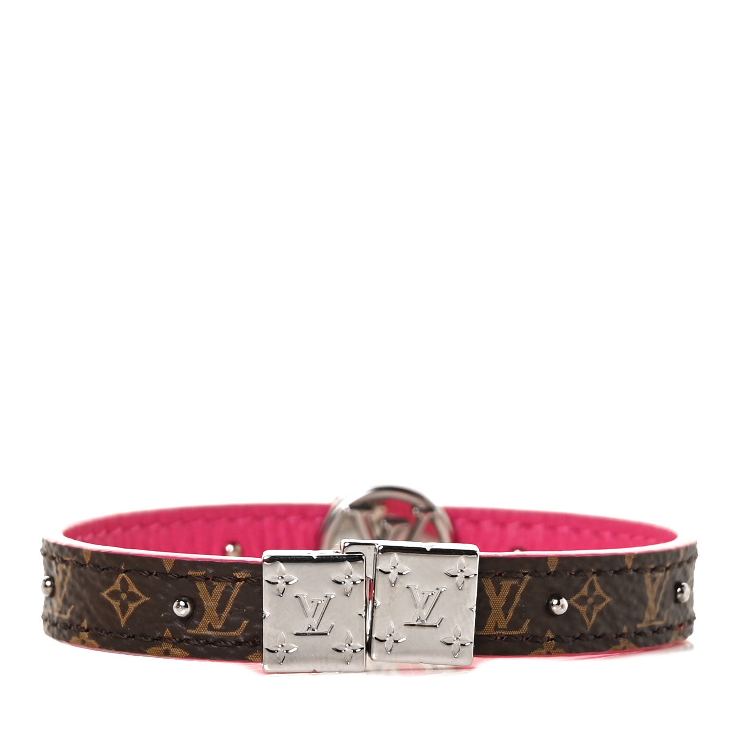Louis Vuitton Monogram LV Circle Reversible Bracelet 19 Rose Falbala 3 of 3