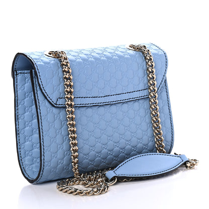 Gucci Soft Microguccissima Mini Emily Chain Shoulder Bag Mineral Blue 2 of 4