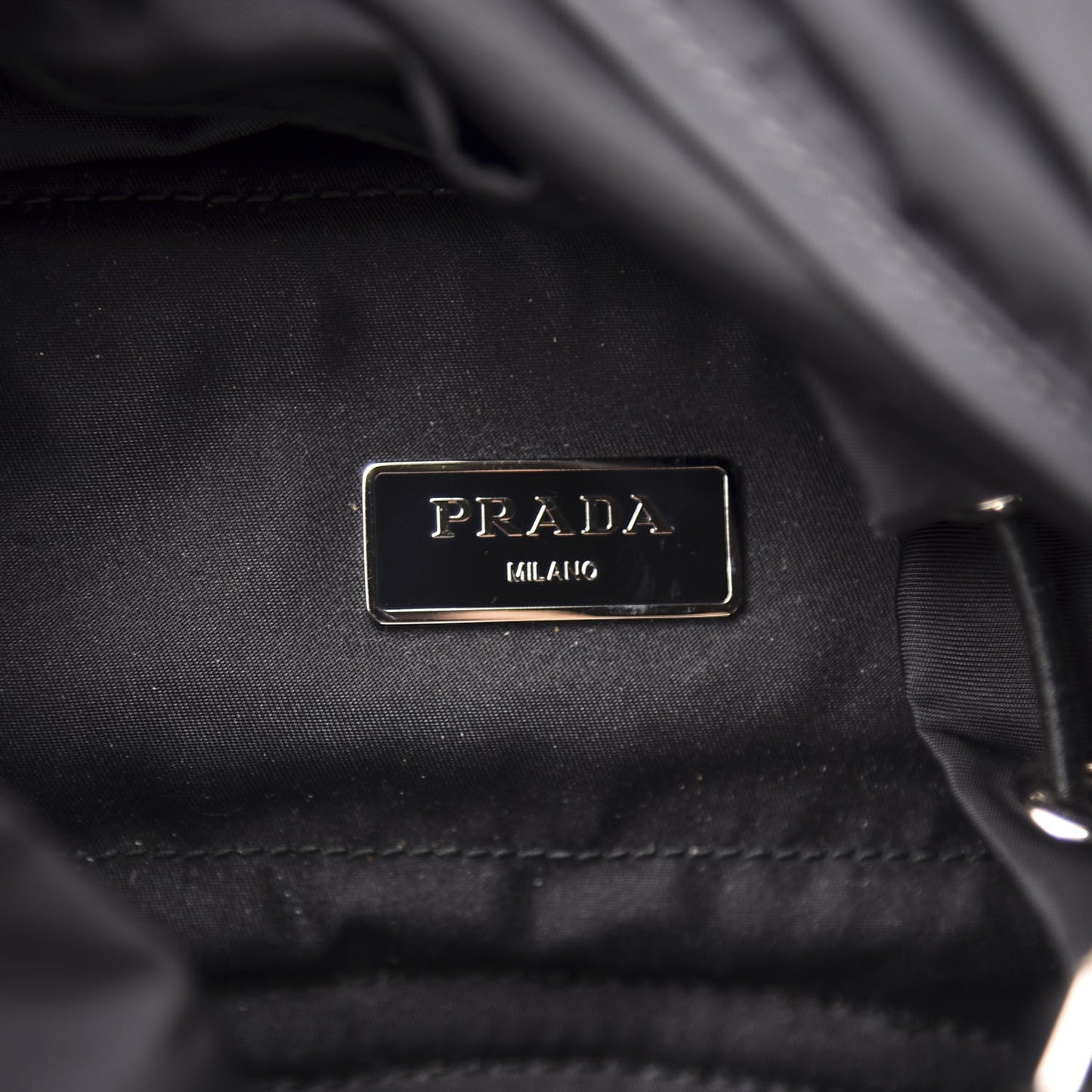 Tessuto Nylon Double Buckle Backpack Black