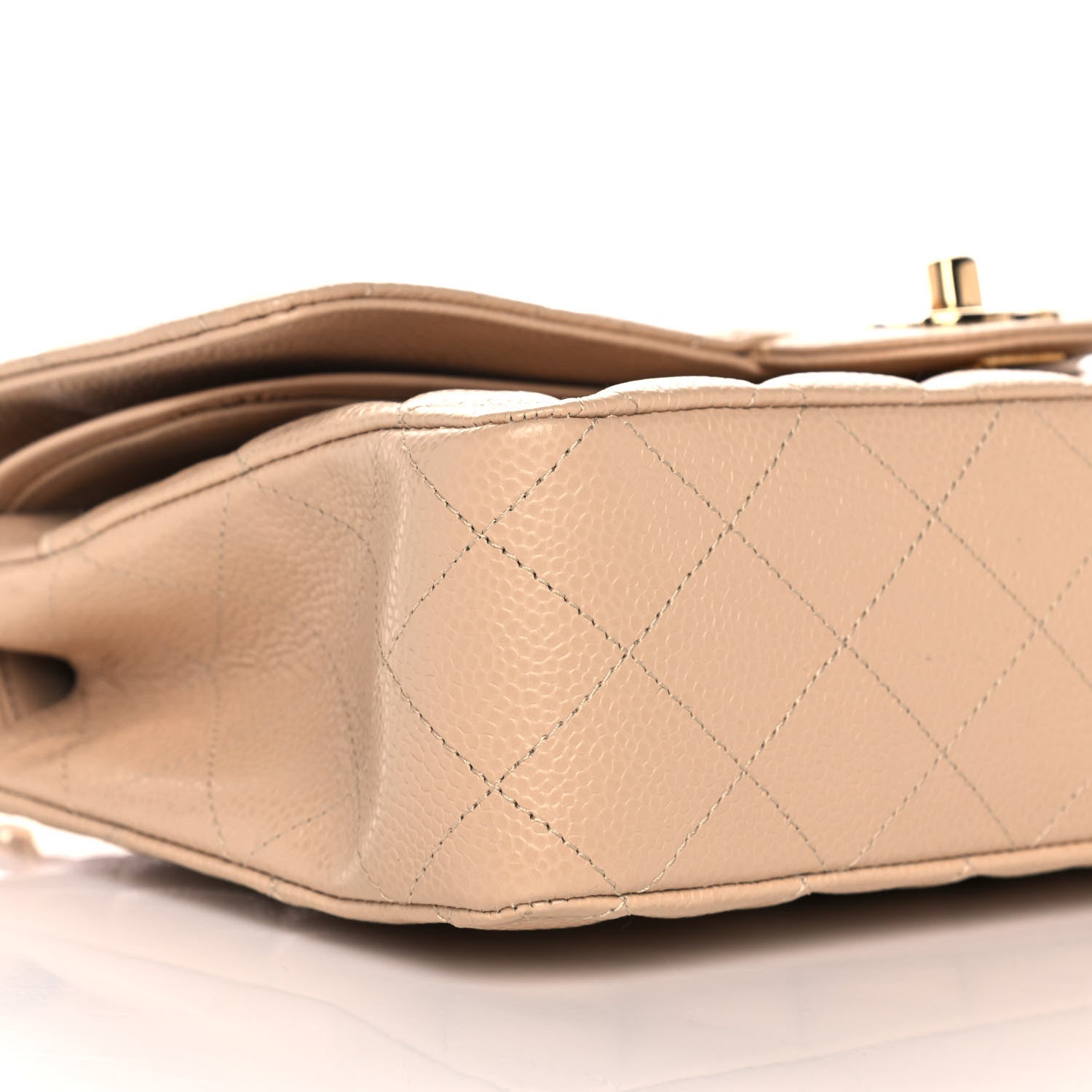 Chanel Caviar Quilted Medium Double Flap Beige 10 of 12