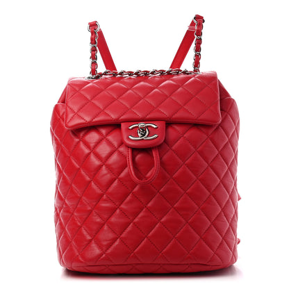Chanel Lambskin Quilted Small Urban Spirit Backpack Red 1 of 10