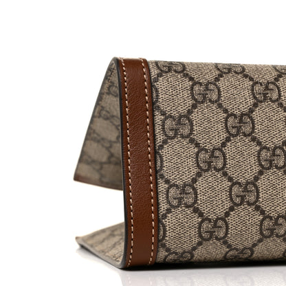 Gucci GG Supreme Monogram Calfskin Small Padlock Tote Beige Ebony Tuscany 8 of 10