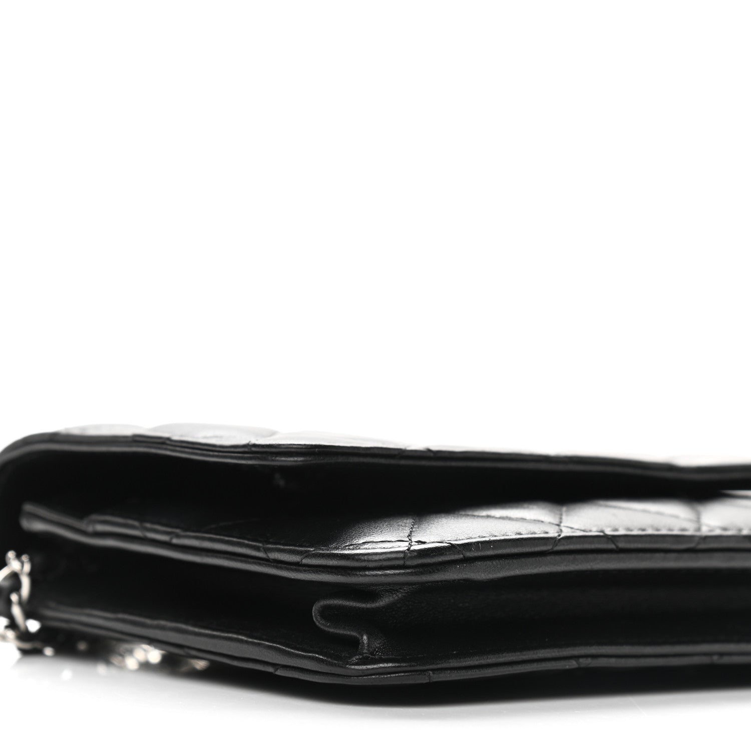 Chanel Lambskin Quilted Wallet On Chain WOC Black 10 of 11