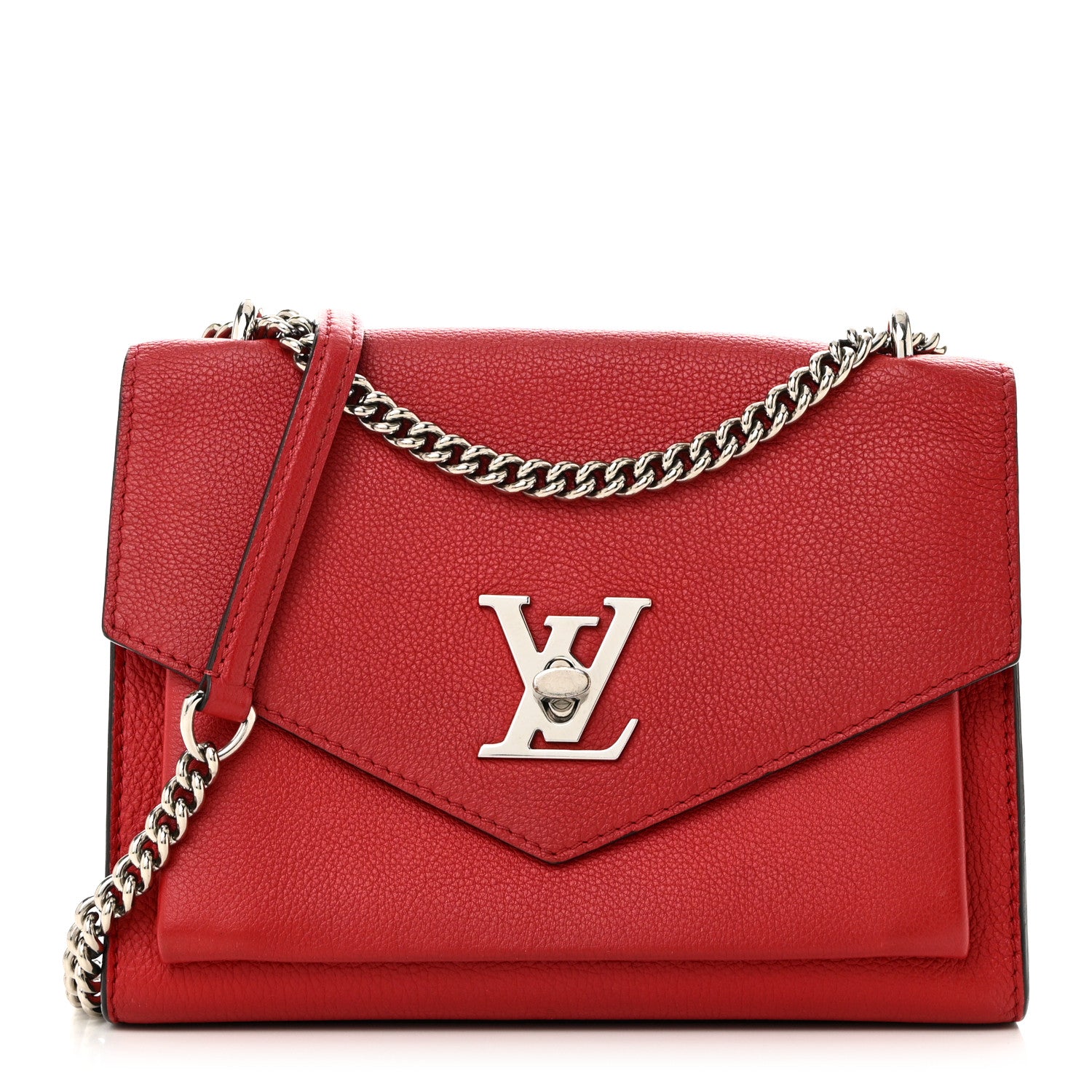 Louis Vuitton Soft Calfskin My Lockme Chain Bag BB Rubis 1 of 9