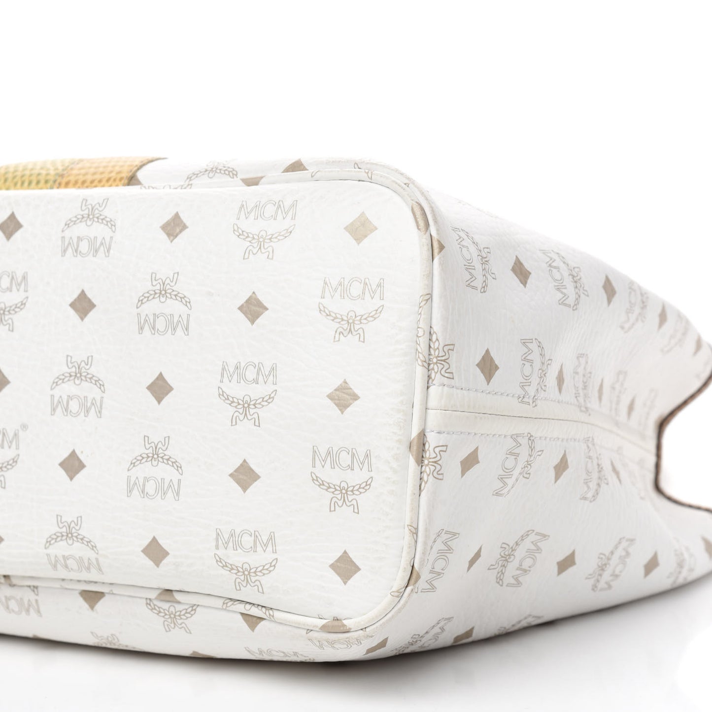 Visetos Striped Shooping Tote White