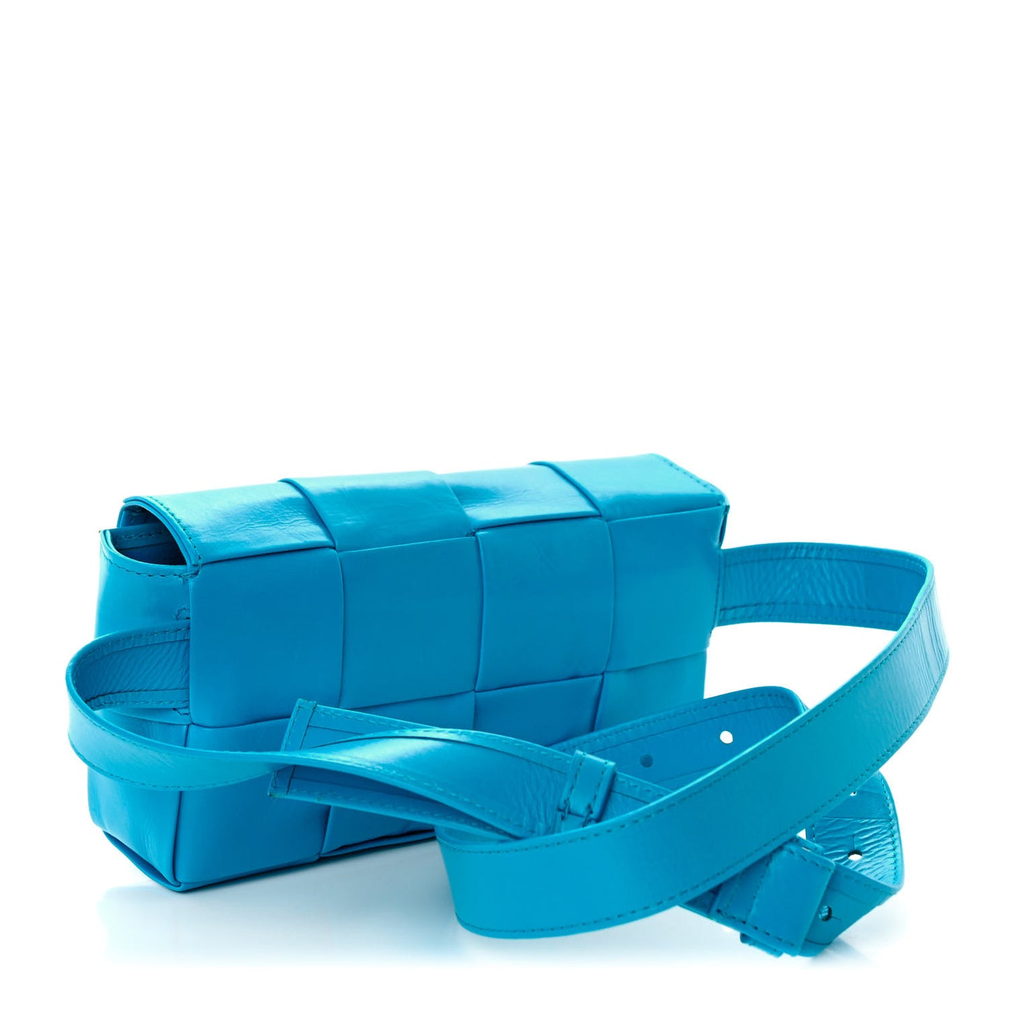 Paper Calfskin Intrecciato Cassette Belt Bag Pool