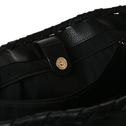 Gucci Pebbled Calfskin Bamboo Tassel Tote Black 12 of 12