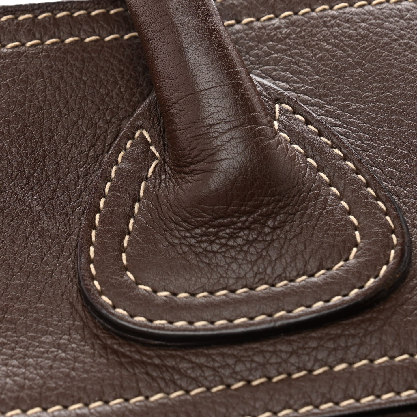 Vitello Daino Frame Shoulder Bag Brown