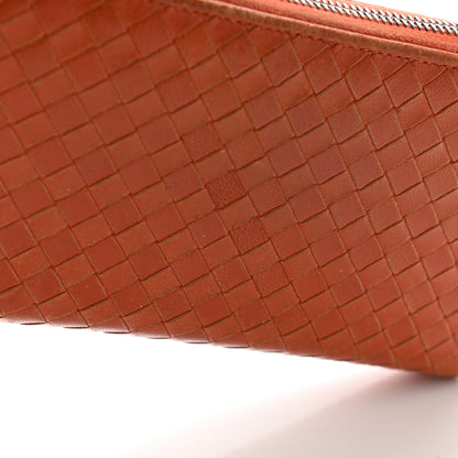 Bottega Veneta Nappa Intrecciato Zip Around Wallet Orange 15 of 16