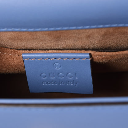 Gucci Calfskin Mini Sylvie Chain Shoulder Bag Clear Sky Blue 6 of 12