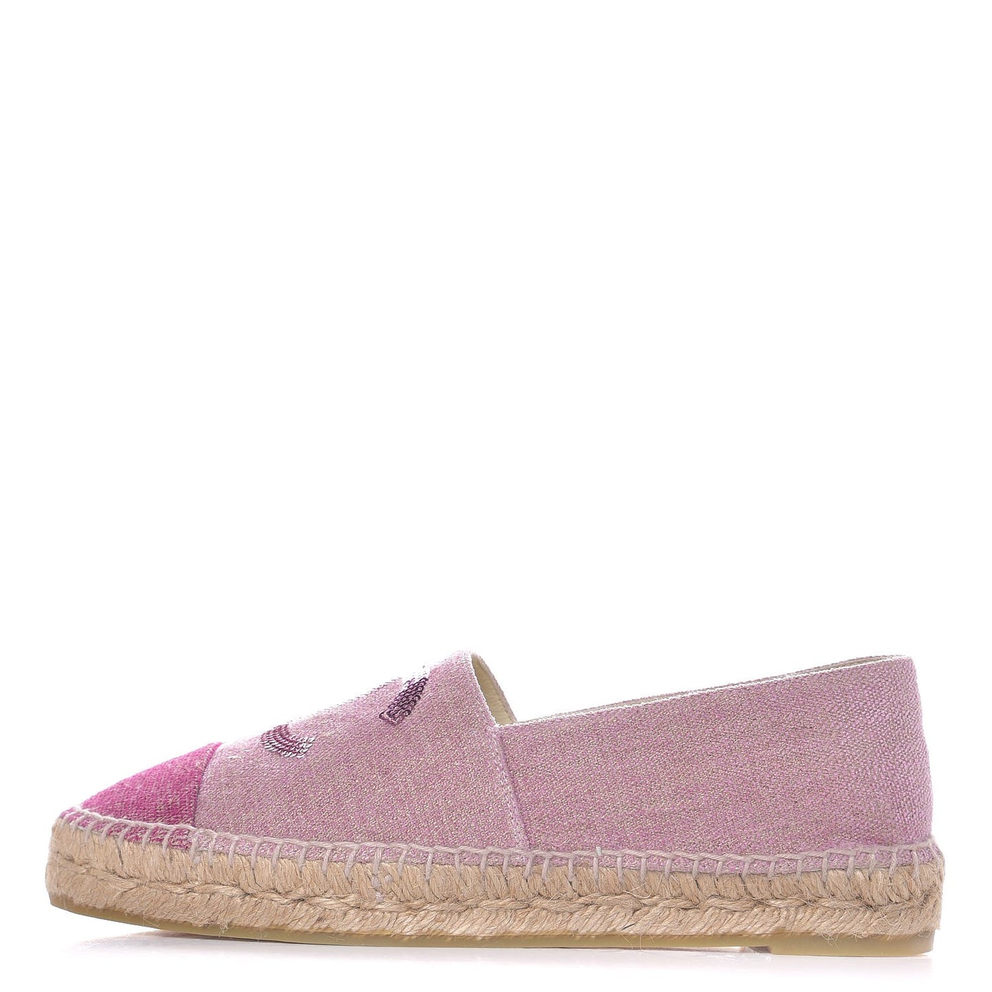 Toile Sequin CC Espadrilles 39 Pink Dark Pink