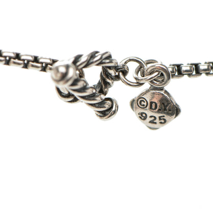 David Yurman Sterling Silver Pearl 7.5mm Quatrefoil Long Chain Necklace 5 of 6