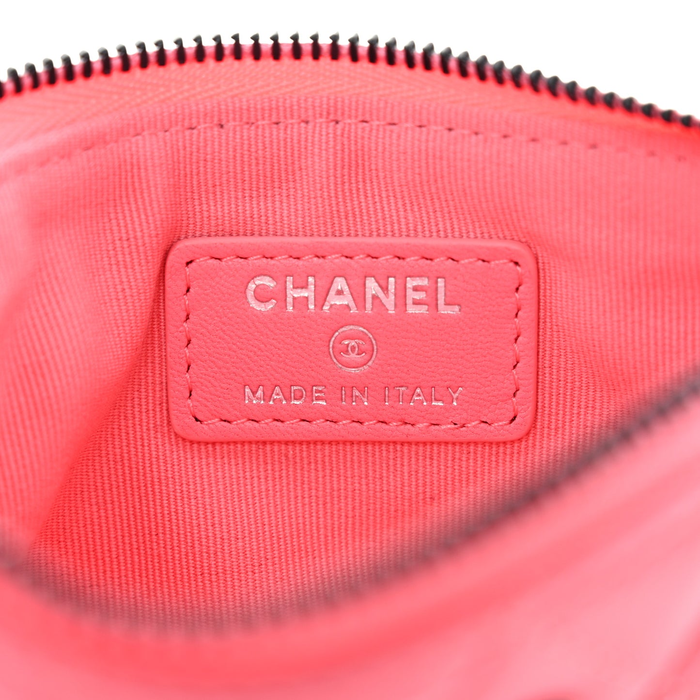 Lambskin Quilted Small Cosmetic Case Pink