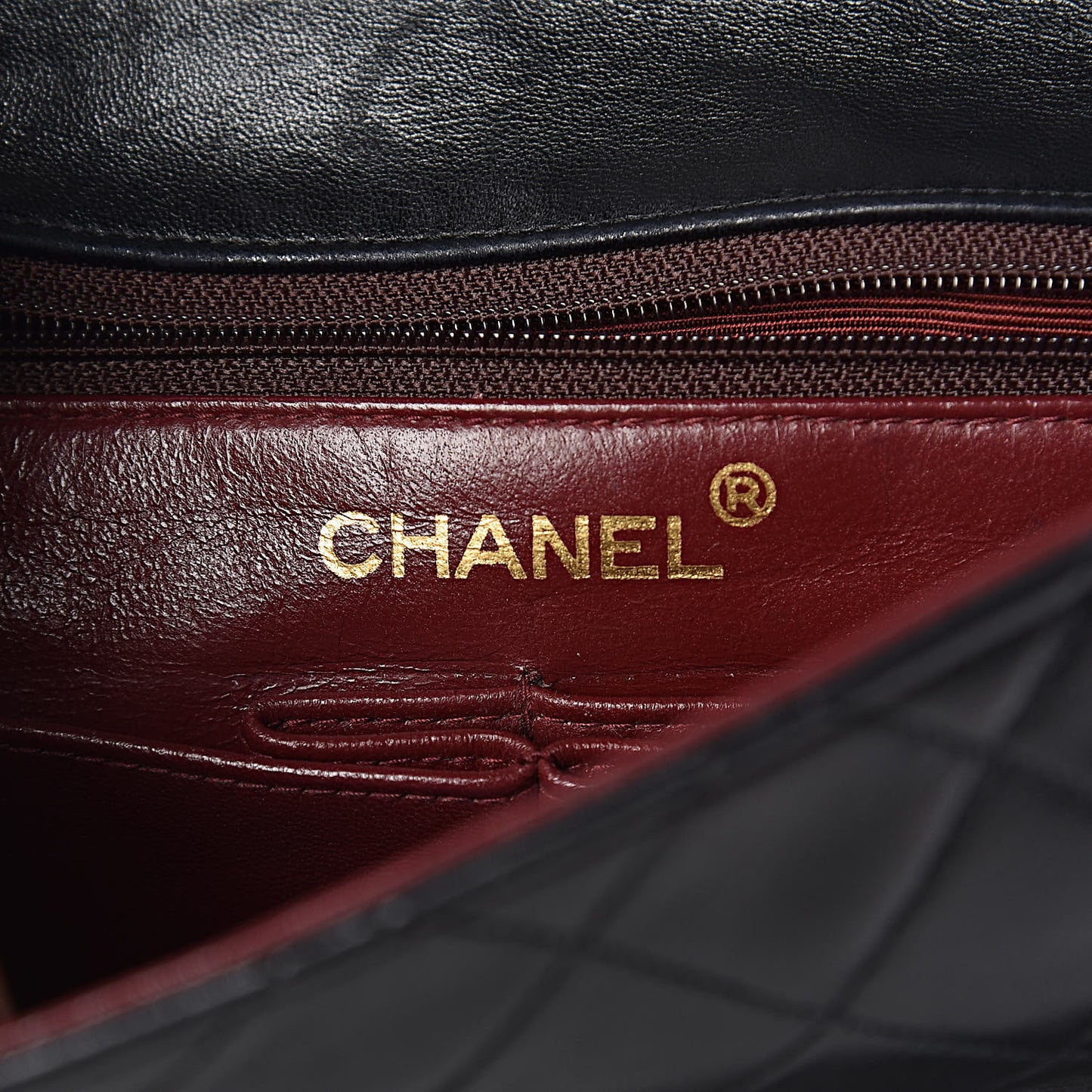 Lambskin Quilted Mini Square Flap Black