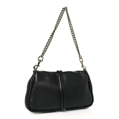 Gucci Calfskin Bamboo Croisette Evening Bag Black 3 of 9
