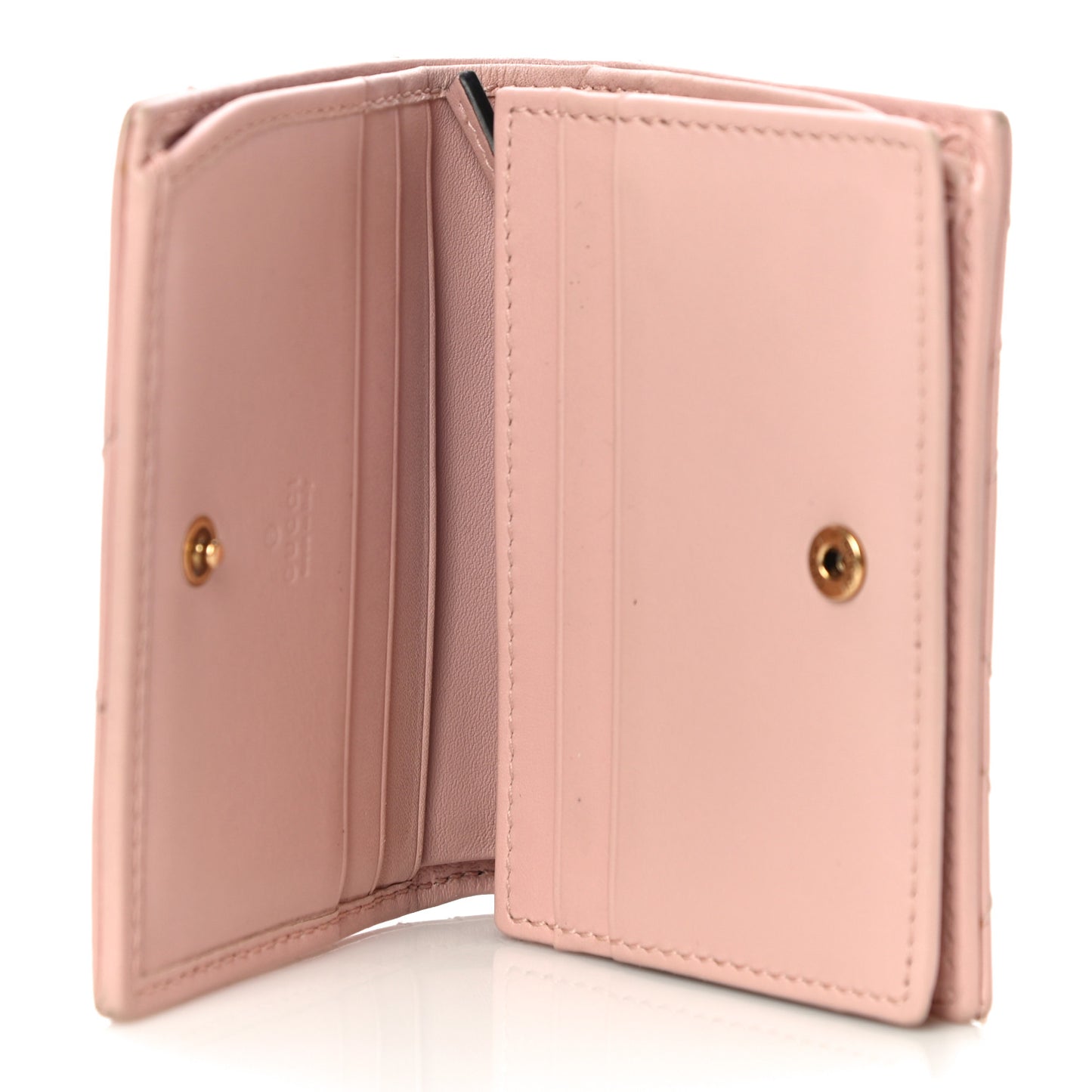 Calfskin Matelasse GG Marmont Card Case Wallet Perfect Pink