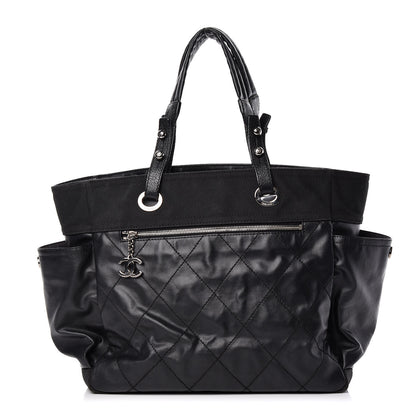 Chanel Coated Canvas Large Paris Biarritz Tote Black 3 of 17