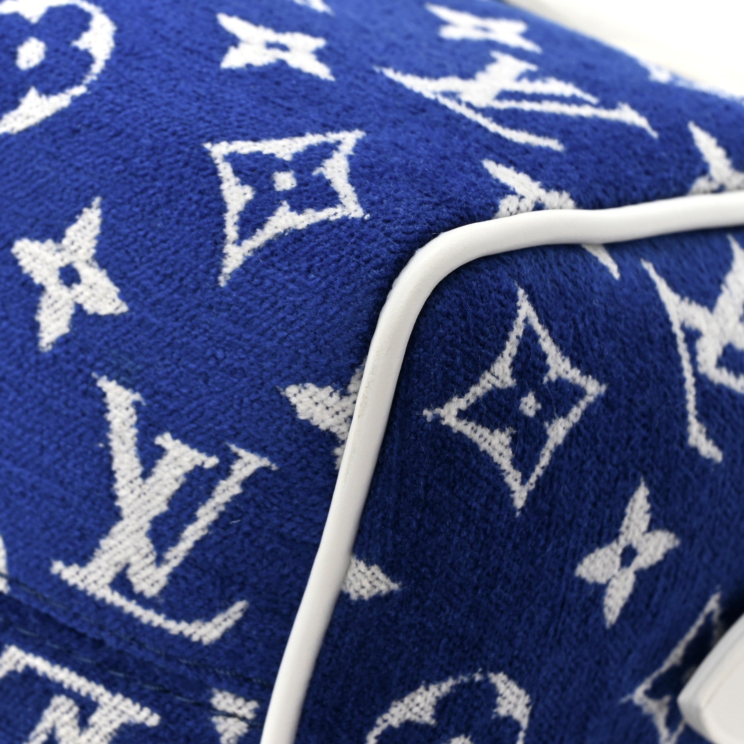 Louis Vuitton Jacquard Velvet Monogram LV Match Speedy Bandouliere 20 Blue 10 of 13