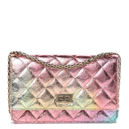 Chanel Metallic Goatskin Quilted 2.55 Reissue Wallet on Chain WOC Multicolor 1 of 12