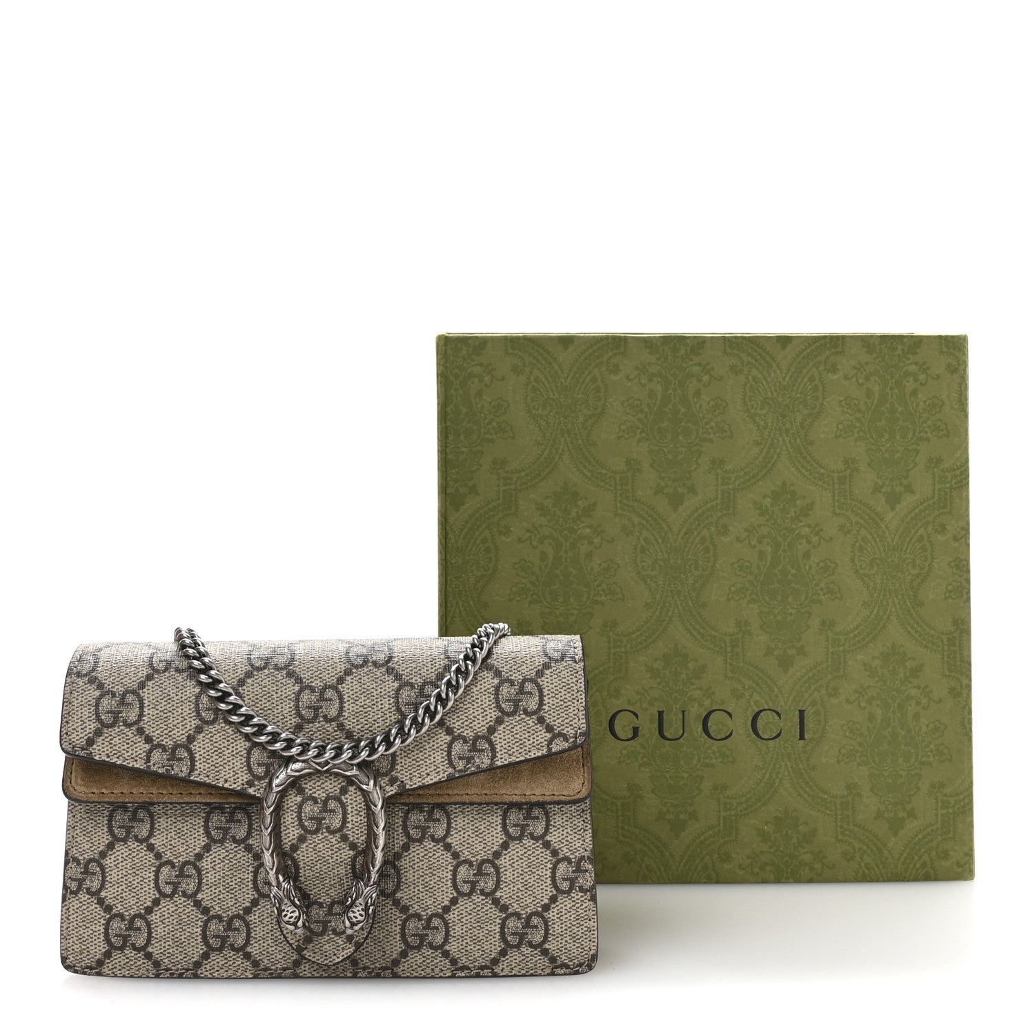 Gucci GG Supreme Monogram Super Mini Dionysus Shoulder Bag Taupe 10 of 11