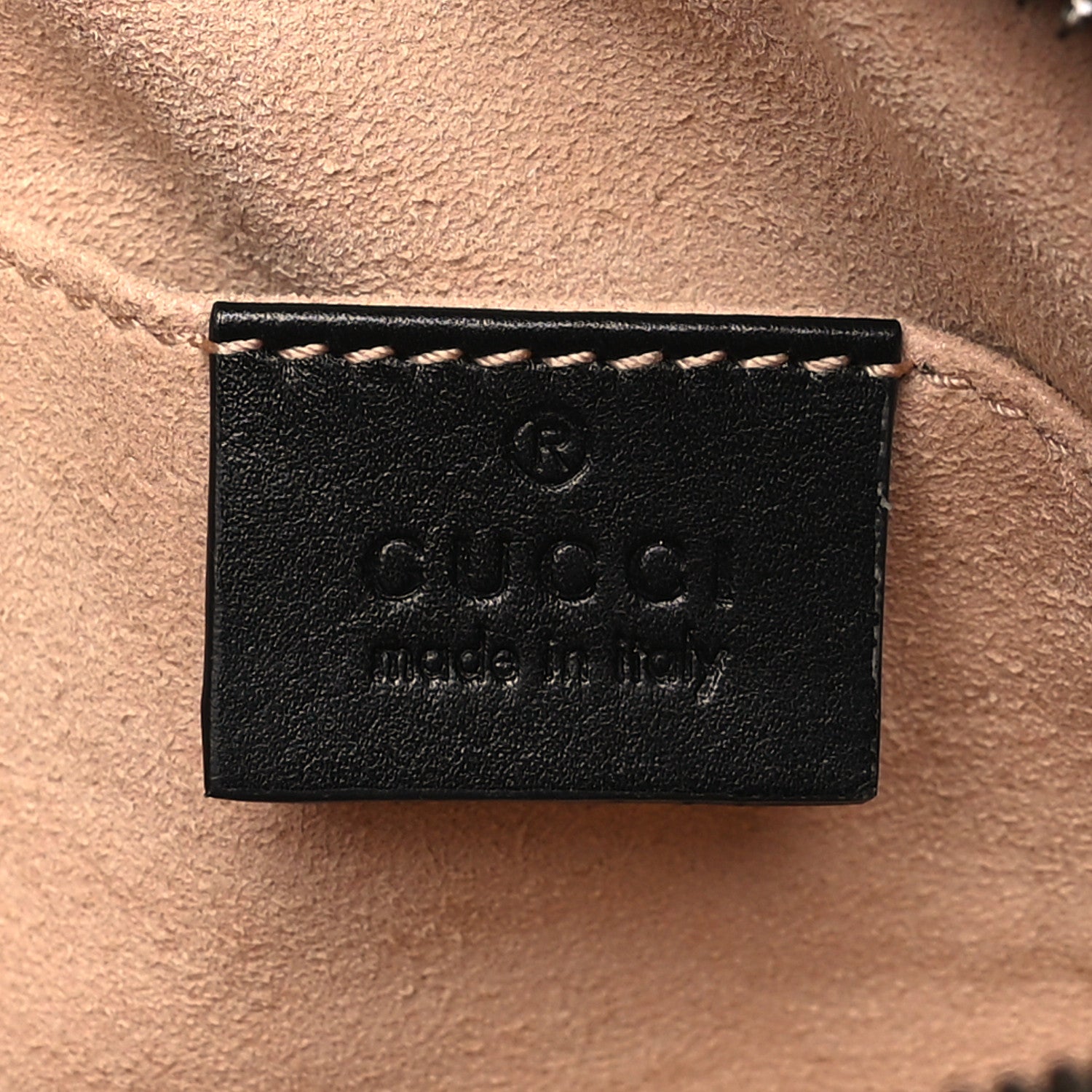 Gucci Calfskin Matelasse GG Marmont Belt Bag 95 38 Black 6 of 11