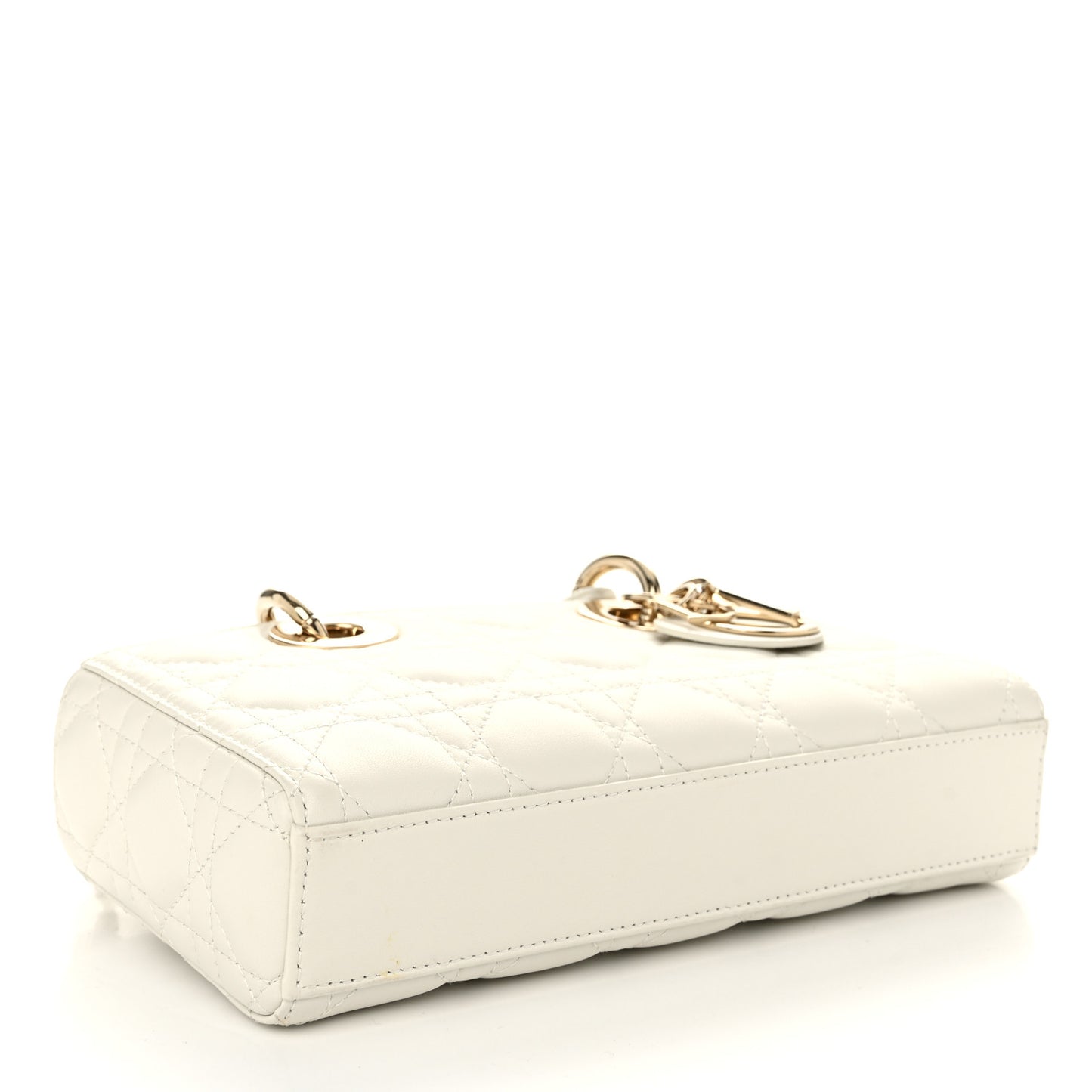 Lambskin Cannage Small Lady D-Joy Latte