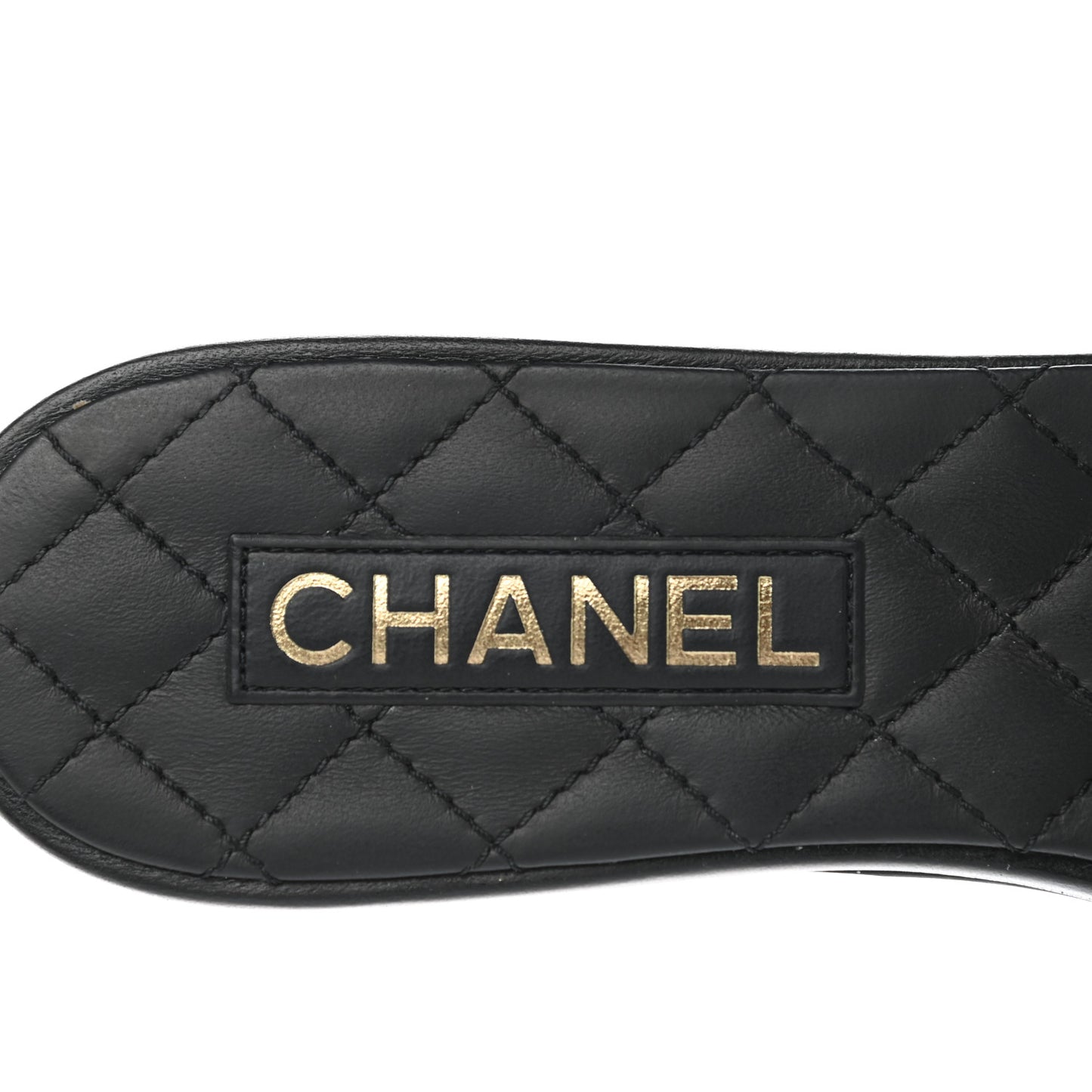Lambskin Quilted CC Turnlock Sandals 40.5 Black