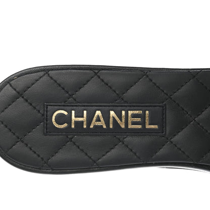 Chanel Lambskin Quilted CC Turnlock Sandals 40.5 Black 7 of 9