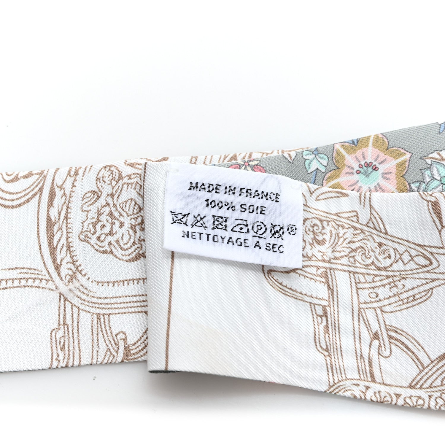 Hermes Silk Brides De Gala En Fleurs Twilly Vert Amande Rose 3 of 4