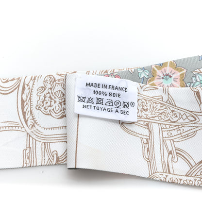 Hermes Silk Brides De Gala En Fleurs Twilly Vert Amande Rose 3 of 4
