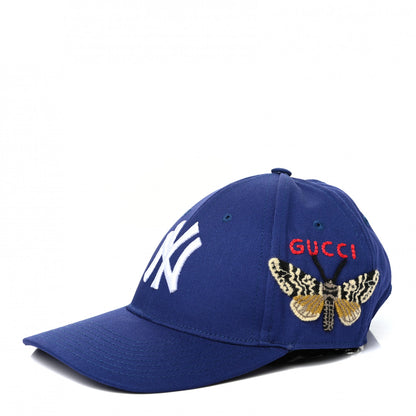Gucci X MLB Cotton NY Yankees Baseball Hat 57-61 Blue 1 of 9