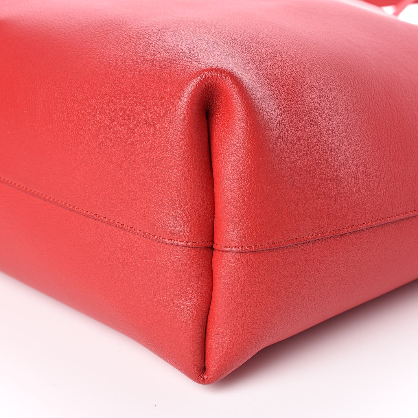 Calfskin Large Shopping Tote Red