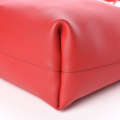 Saint Laurent Calfskin Large Shopping Tote Red 8 of 9