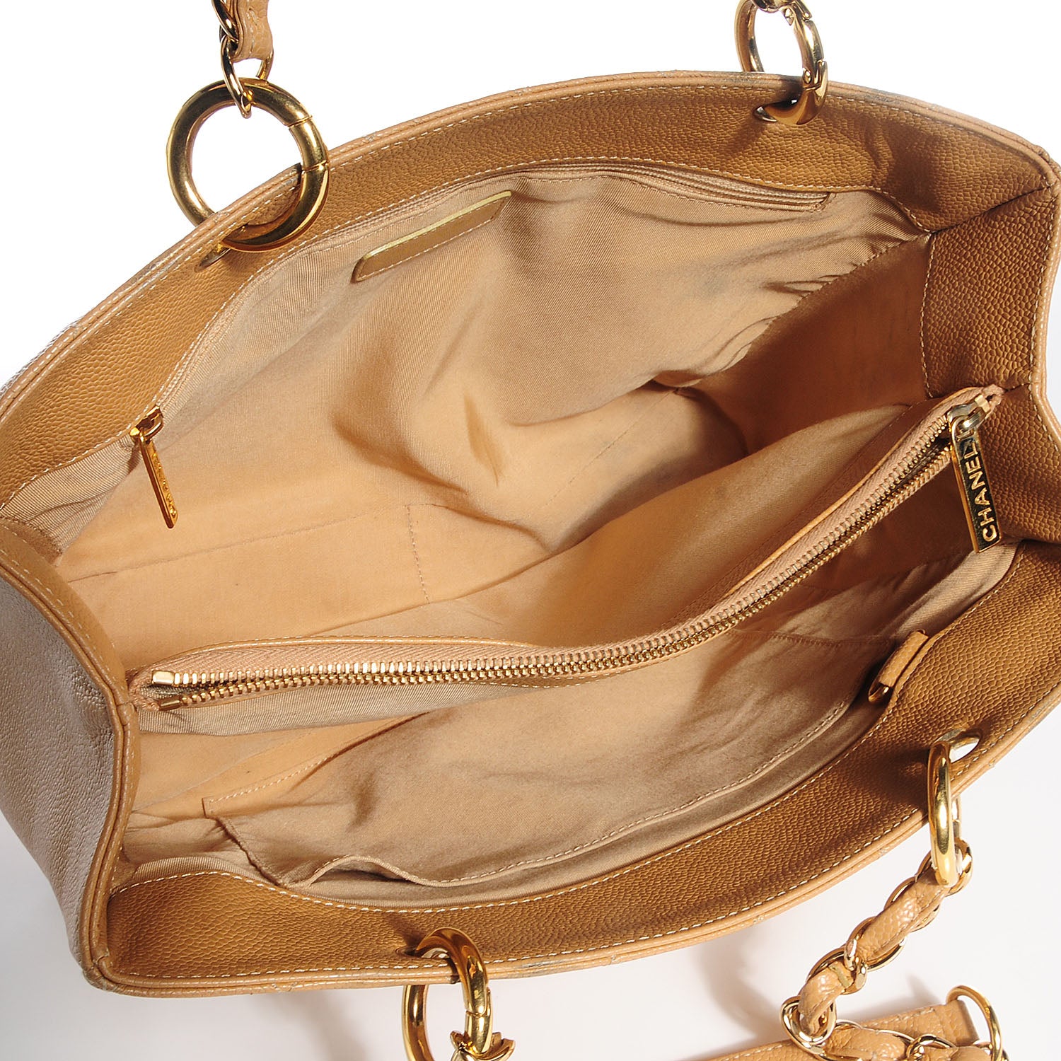 Chanel Caviar Quilted Grand Shopping Tote GST Beige 5 of 7