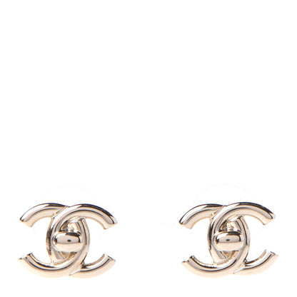 Chanel Metal CC Turnlock Earrings Gold 1 of 5