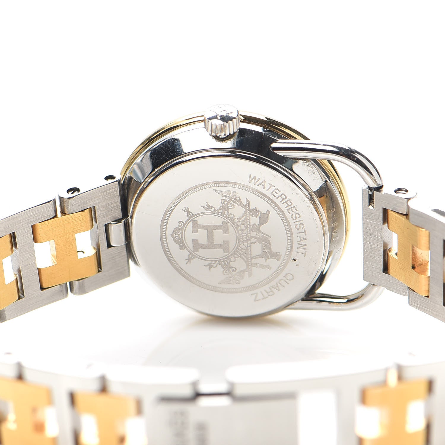 Hermes Stainless Steel 25mm Arceau Clipper Quartz Watch Gold 5 of 6