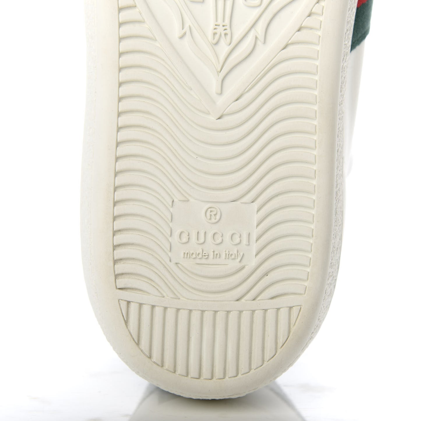 Calfskin Ayers Bee Embroidered Womens Ace Sneakers 37 White Green