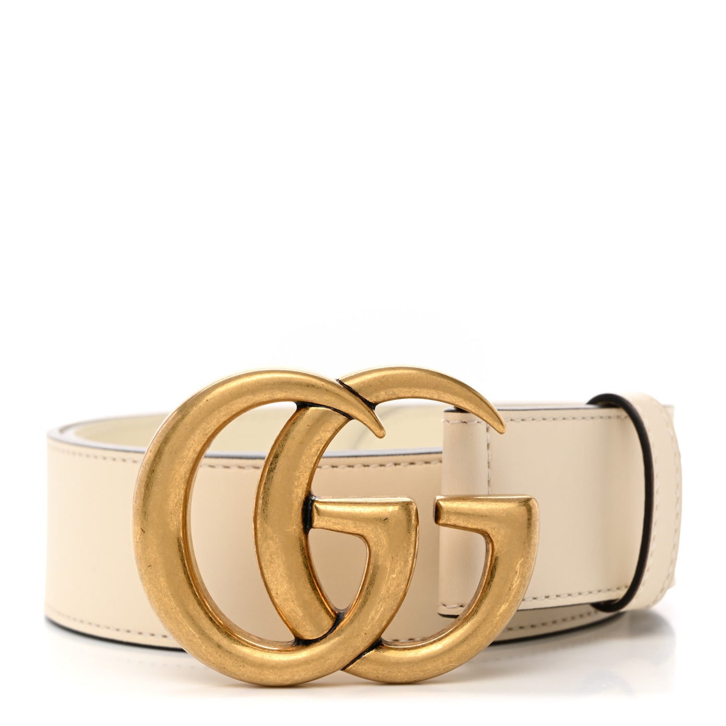 Calfskin Double G 40mm Belt 85 34 Mystic White