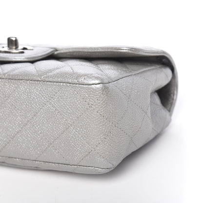 Chanel Metallic Caviar Quilted Mini Rectangular Flap Silver 9 of 11