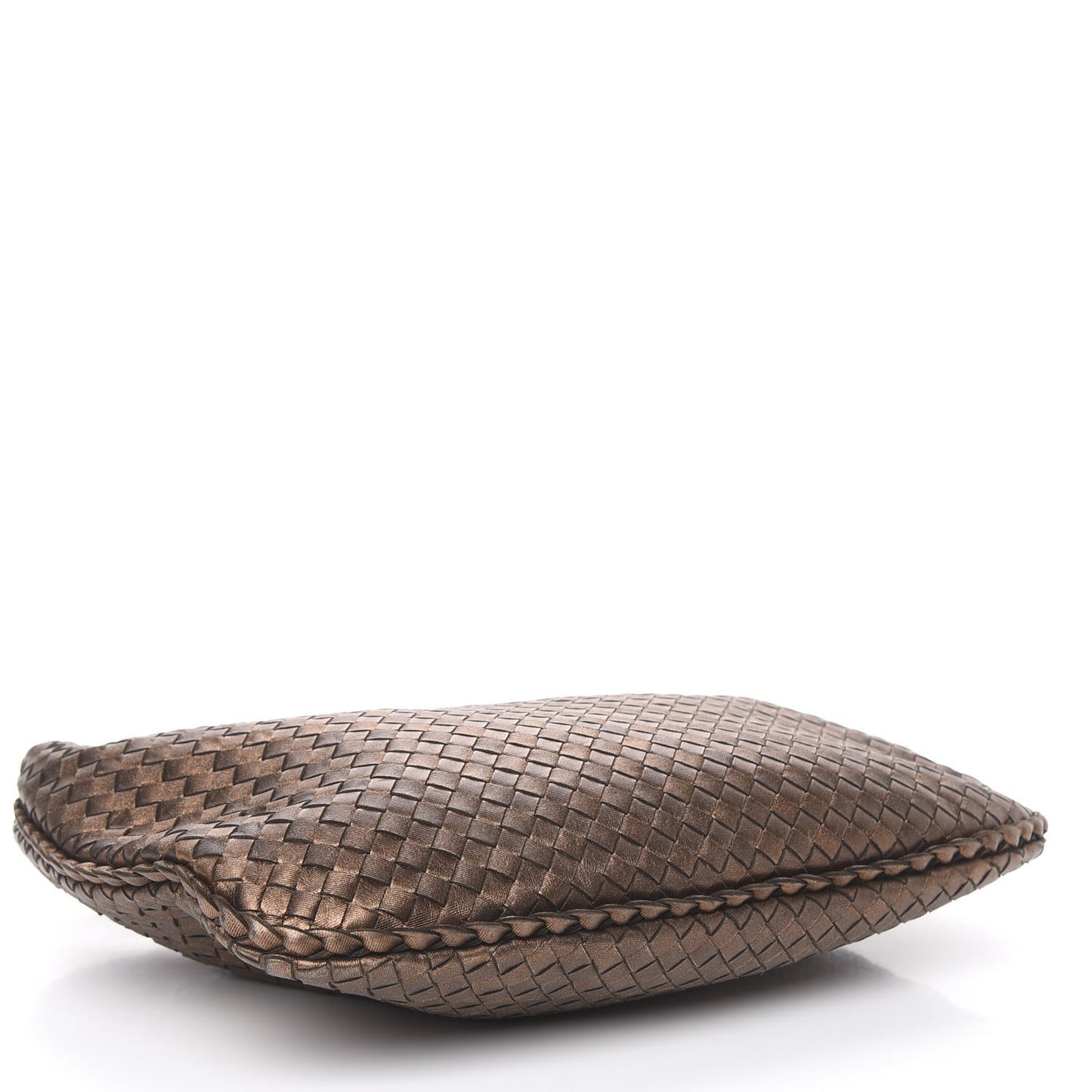 Metallic Nappa Intrecciato Medium Veneta Hobo Copper