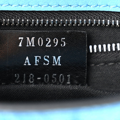 Fendi X SARAH COLEMAN Glazed Fabric Enamel Small FF Vertigo Baguette Belt Pouch Cyber Blue 7 of 10