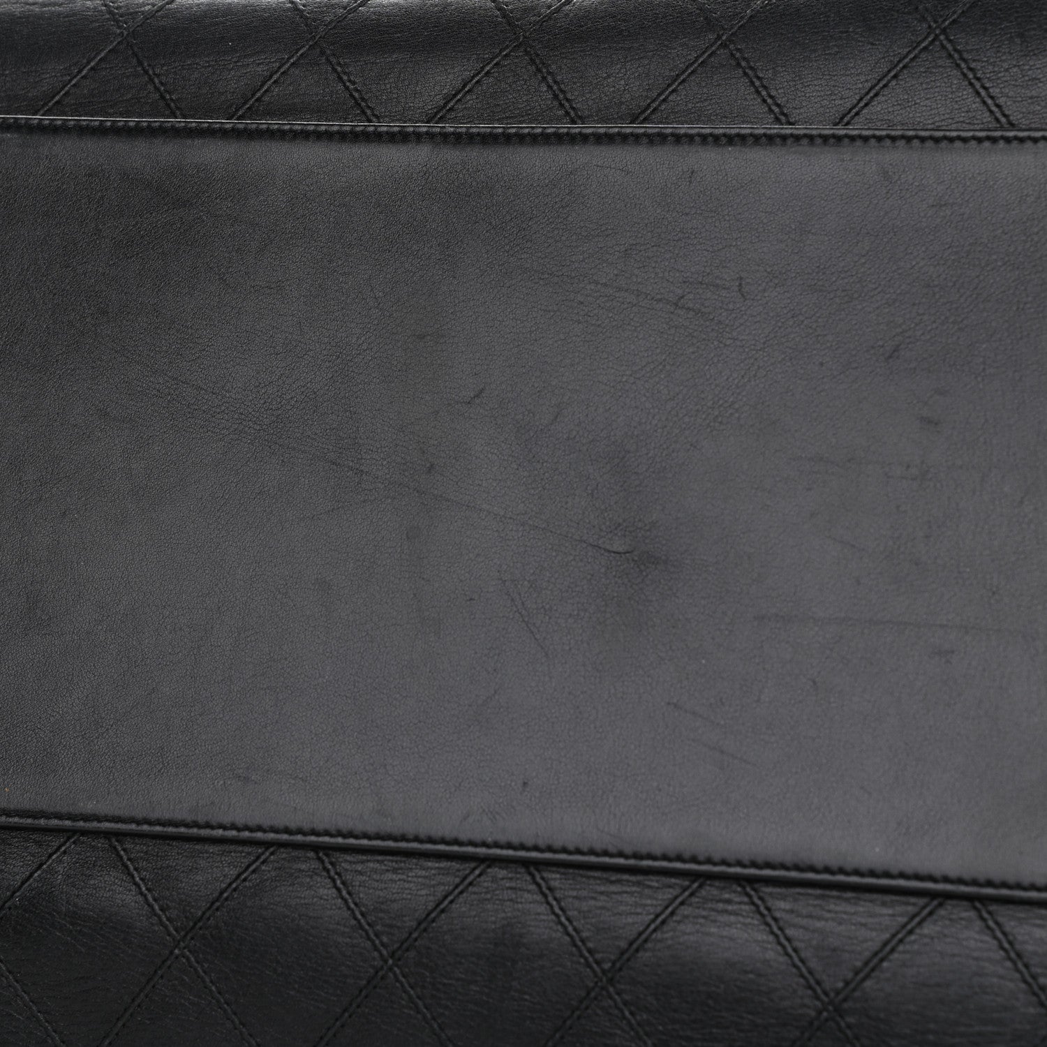 Chanel Calfskin Stitched XL Weekender Black 13 of 14