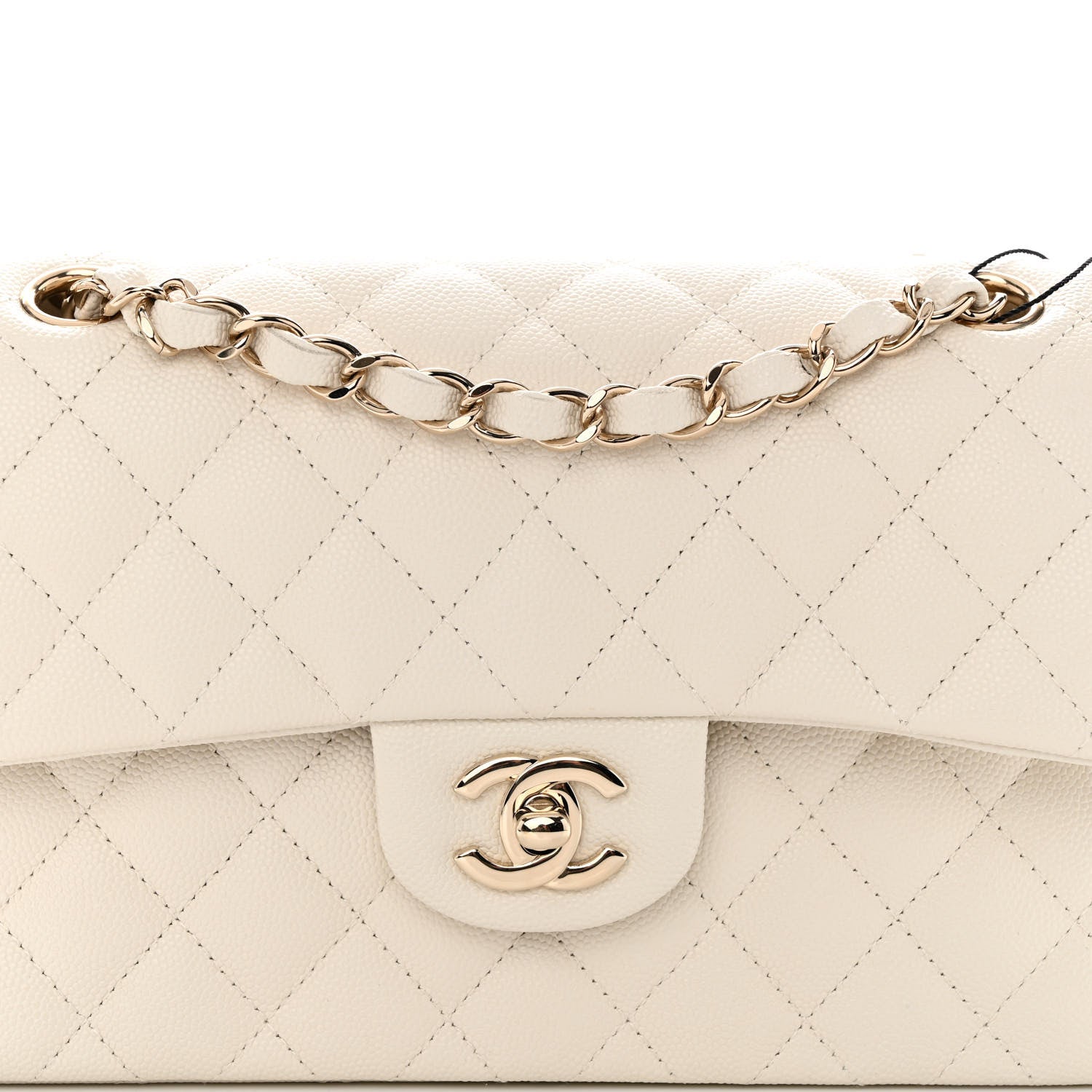Chanel Caviar Quilted Small Double Flap White 8 of 10