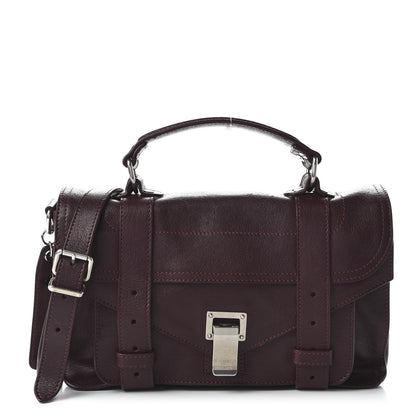 Proenza Schouler Lambskin Tiny PS1 Satchel Oxblood 1 of 9