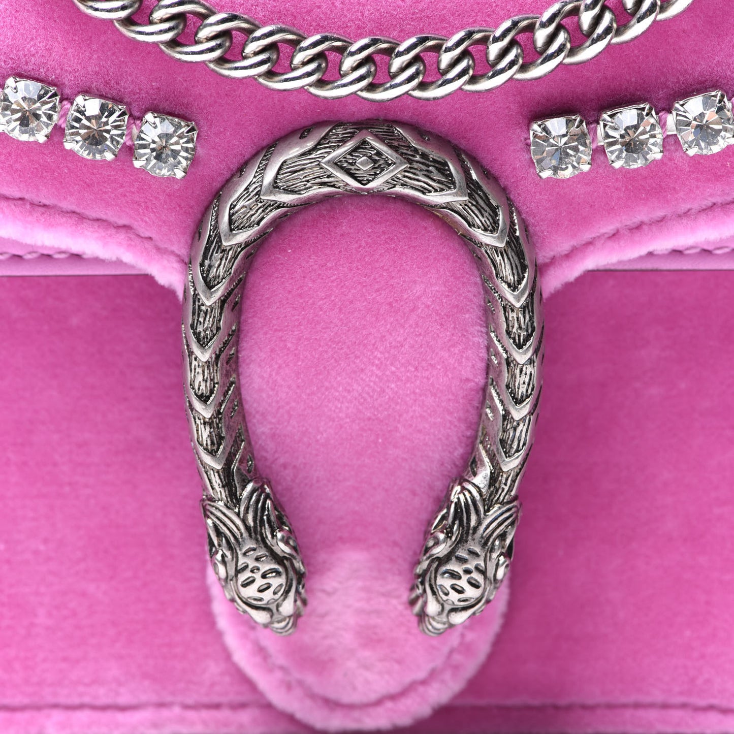 Velvet Crystal Super Mini Dionysus Shoulder Bag Malva
