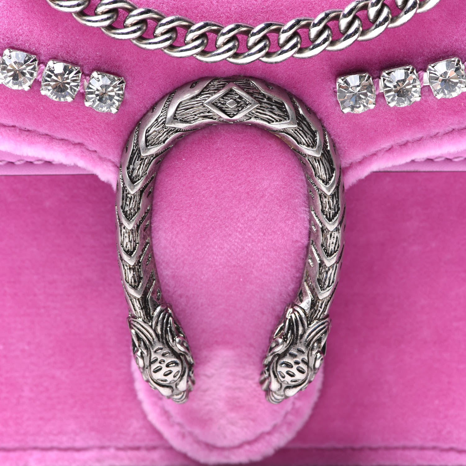 Gucci Velvet Crystal Super Mini Dionysus Shoulder Bag Malva 7 of 11