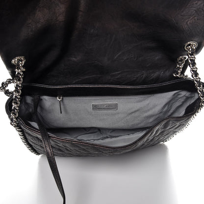 Chanel Washed Lambskin Quilted Maxi Chain Around Flap Black 5 of 9