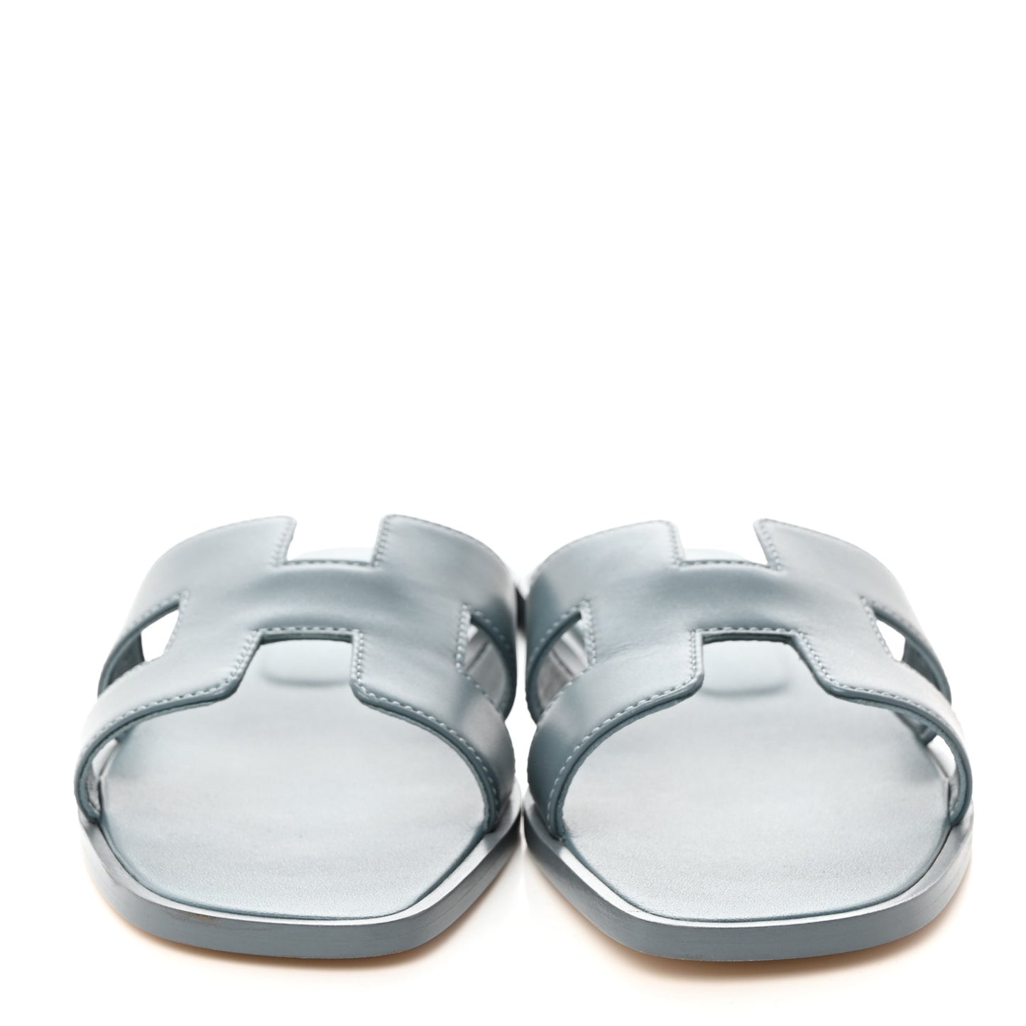 Box Calfskin Oran Sandals 38 Bleu Pinede