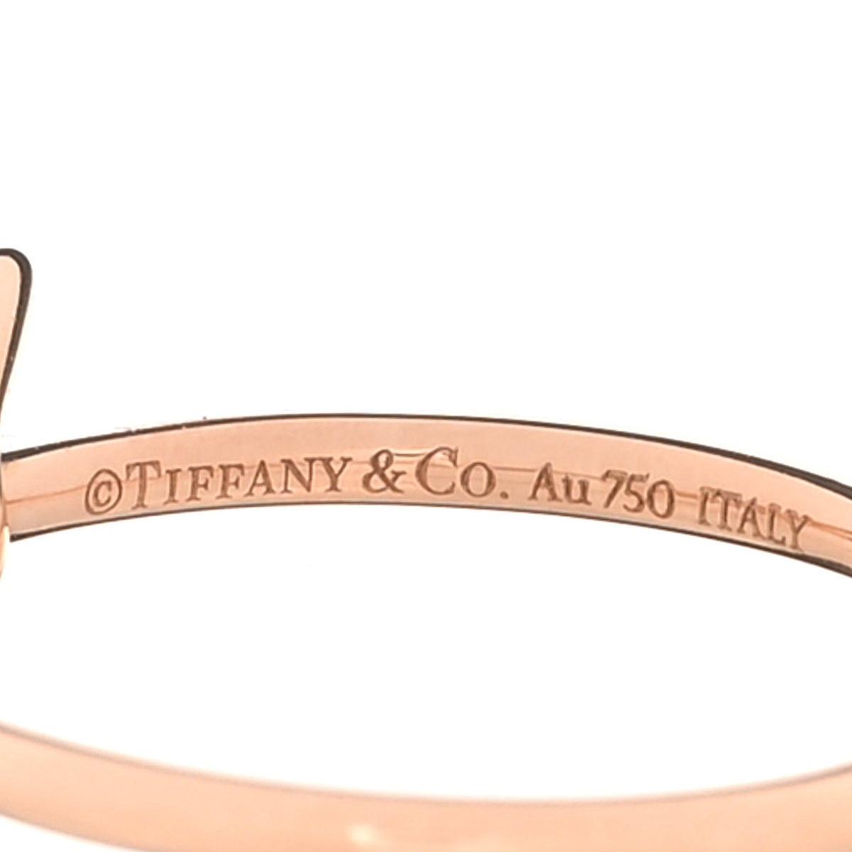 18K Rose Gold Diamond Small Knot Ring 54 7