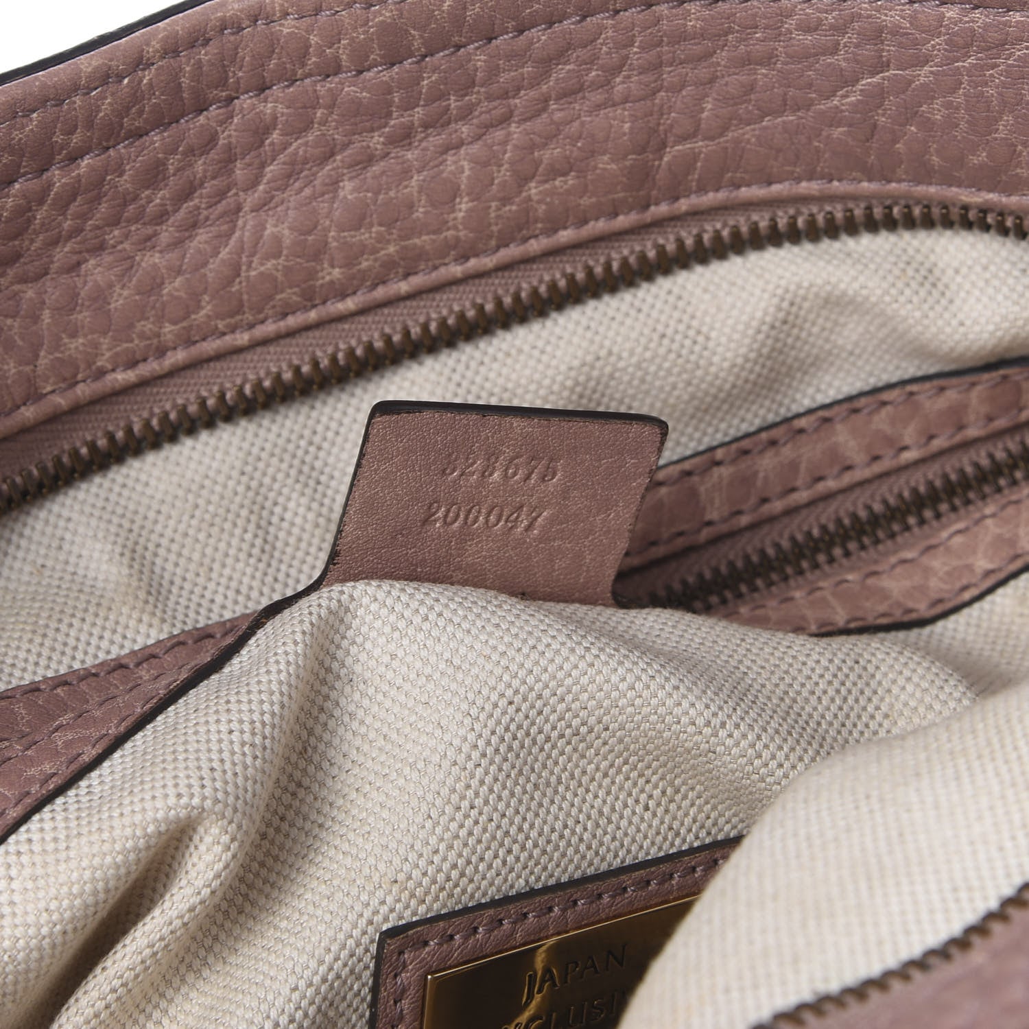 Gucci Pebbled Calfskin Medium Miss GG Top Handle Bag Mauve 6 of 12